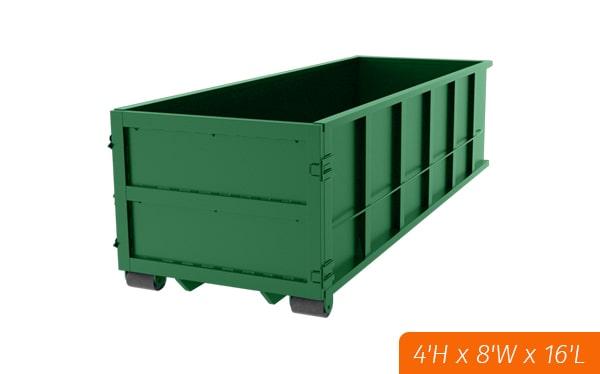 you can easily schedule pickup for your fifteen yard dumpster rental by contacting our customer service team